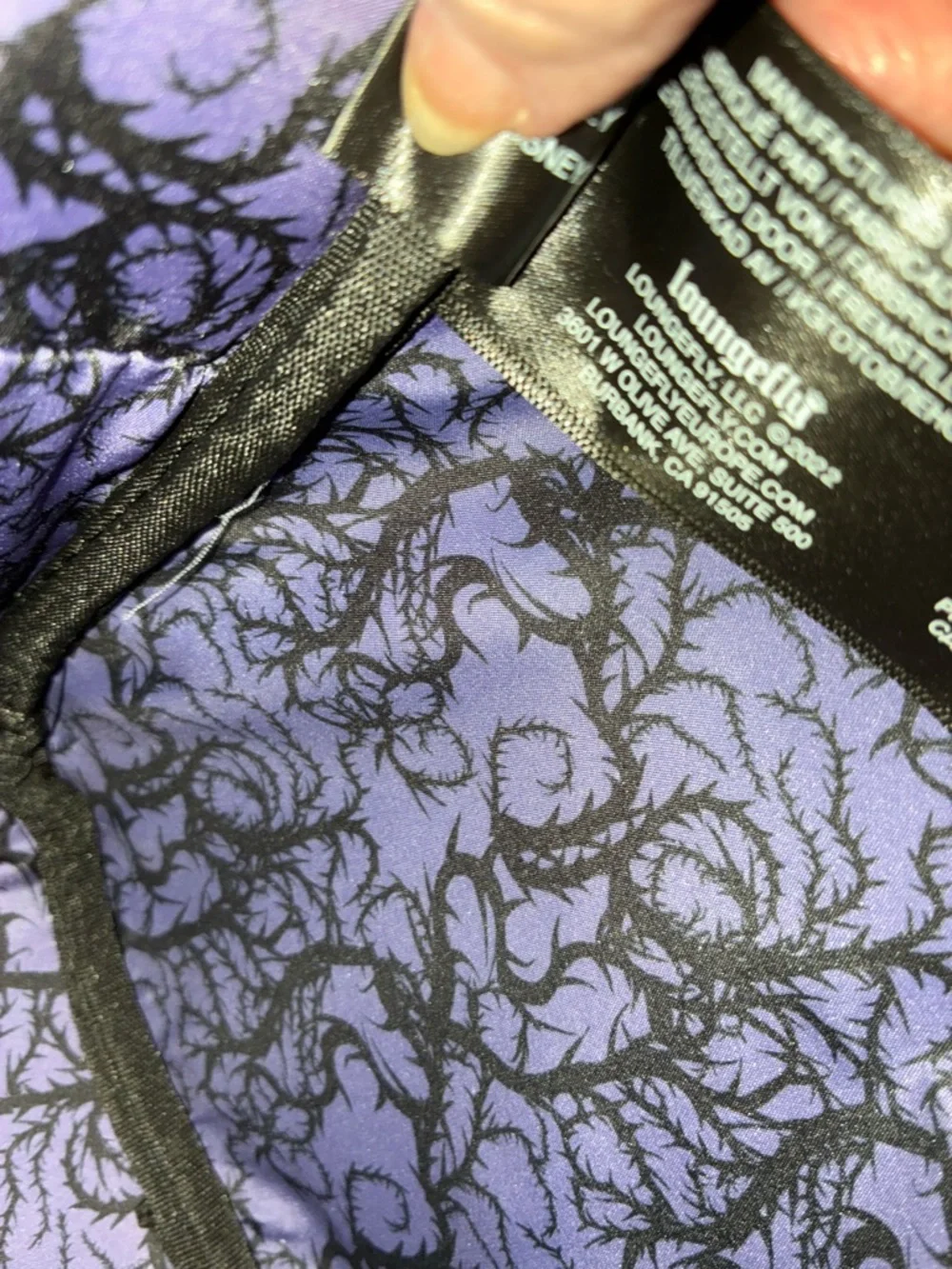Loungefly Disney Maleficent & Dragon Lavender and Black Backpack NWOT